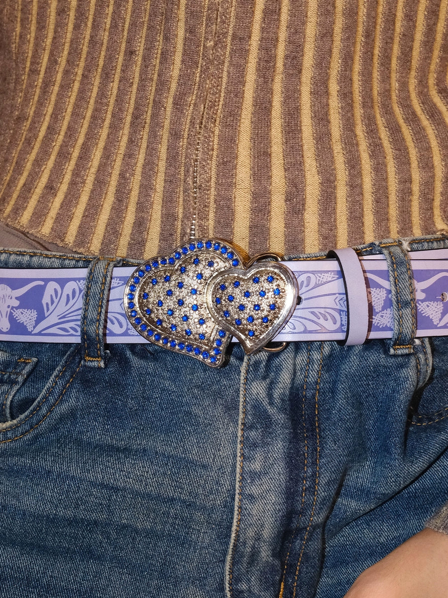 Women's Y2k Subculture Streetwear Embossed Heart Hip-hop Waist Belt Gift Designer