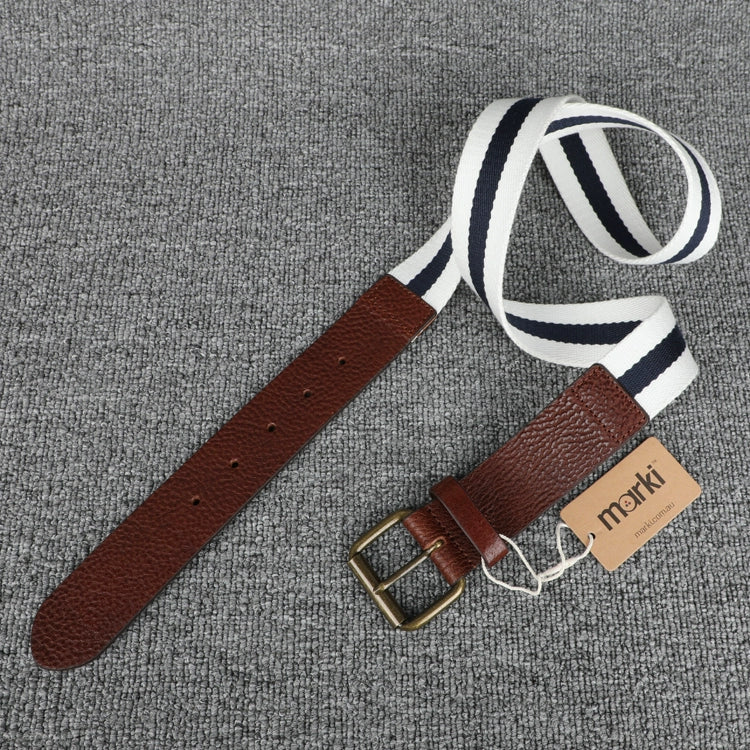 Women's Pin Buckle Canvas Leather Casual Waist Belt for Date Night Gift Party Versatile Designer Office Everyday