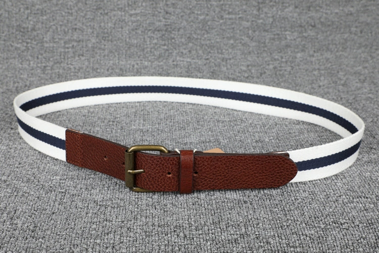 Women's Pin Buckle Canvas Leather Casual Waist Belt for Date Night Gift Party Versatile Designer Office Everyday