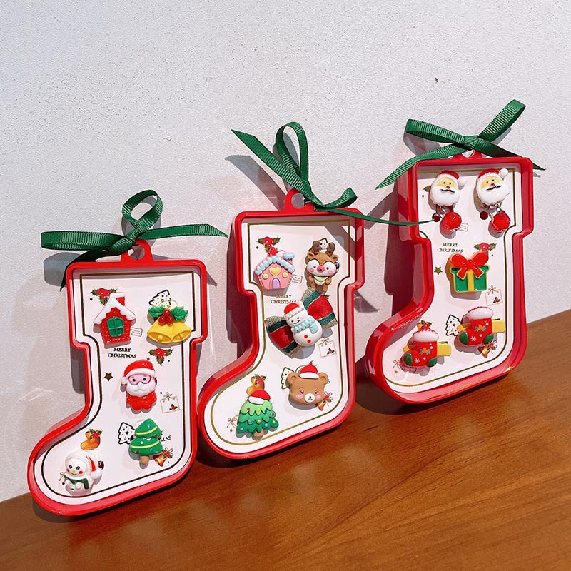 Christmas Ring Set, Santa, Snowman and Reindeer Rings, 8-Piece Assorted Holiday Party Favor Pack, Stocking Stuffers and Gift Exchange Present for Kids and Adult