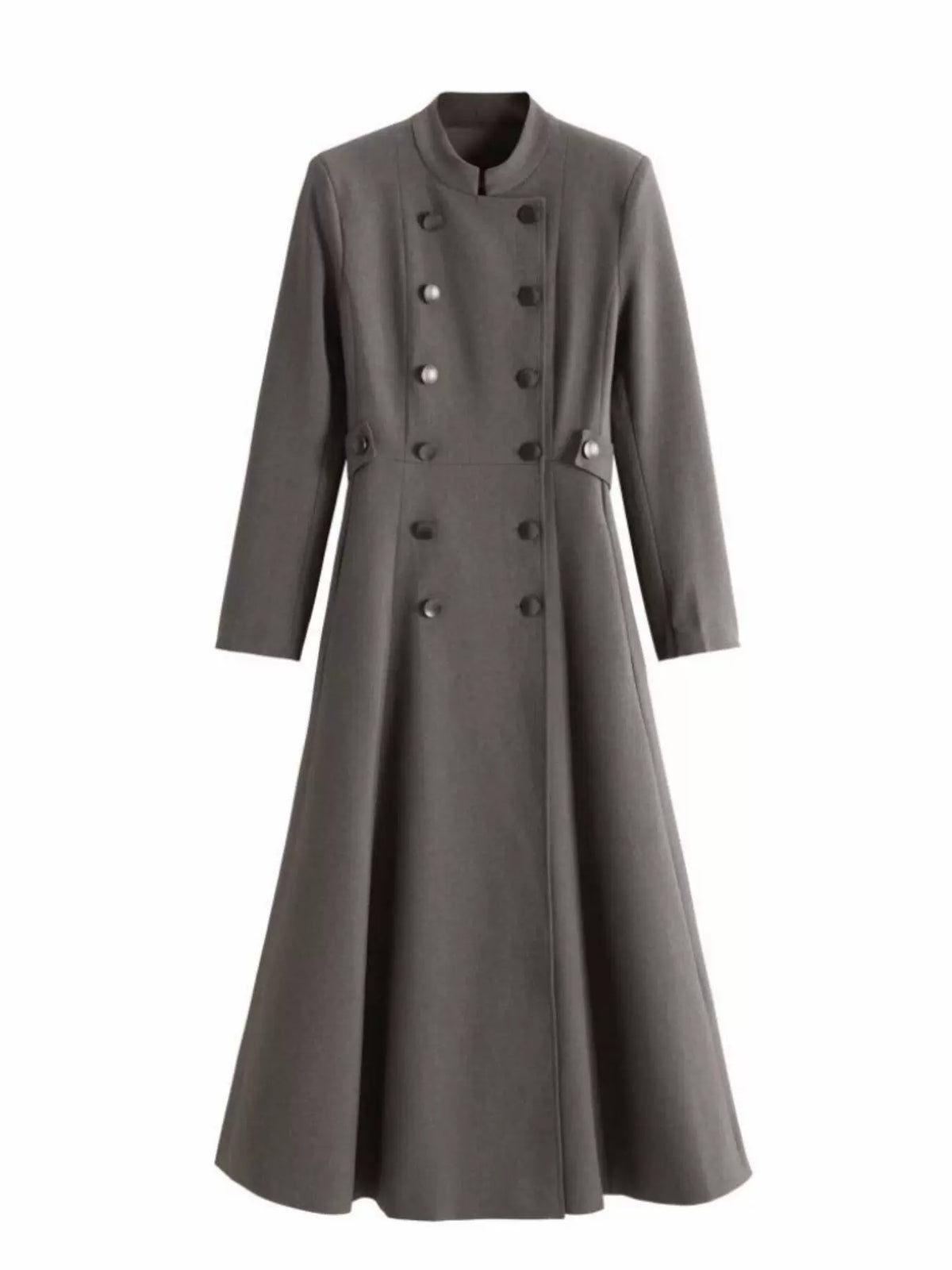 Women's Slim-Waist Double-Breasted Mandarin Collar Chinese-Style Dress Party Evening Outfit Day for Office Wedding Guest Date Night Business Casual Travel