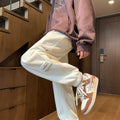 Men's Fall Winter Oversized Casual Straight Pants Wide-Leg for Office Outfits Business Work Travel Comfort Weekend