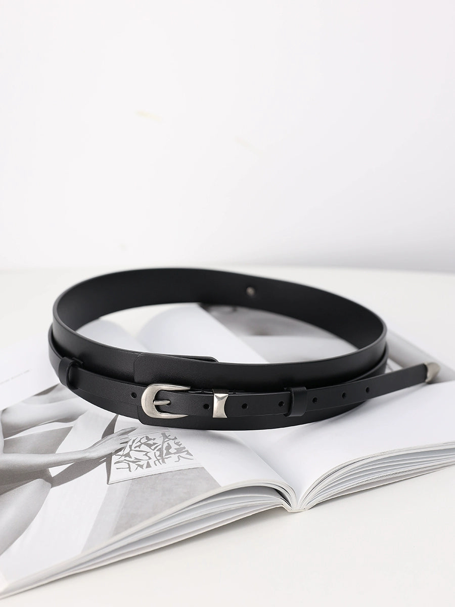 Women's Pin Buckle Wide Convertible Waist-defining Slim-waist Black Waist-cinching Vintage Everyday Jeans Belt for Date Night Gift Party Designer Office