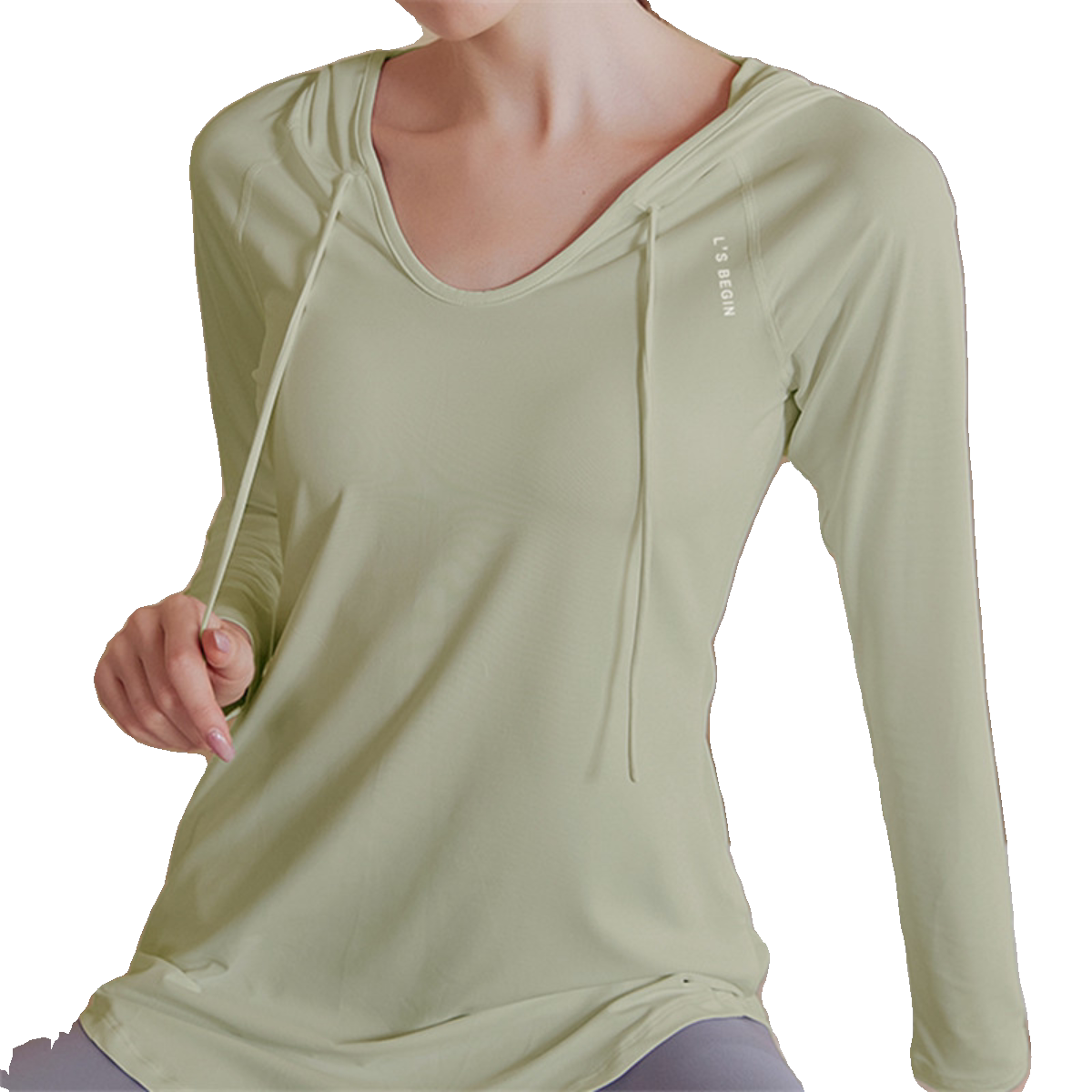 Women's Slim-fit Longline Hooded Long Sleeve Yoga Top Stretch Training Gym Top Leggings for Date Night Travel Everyday Slimming Weekend Holiday Party