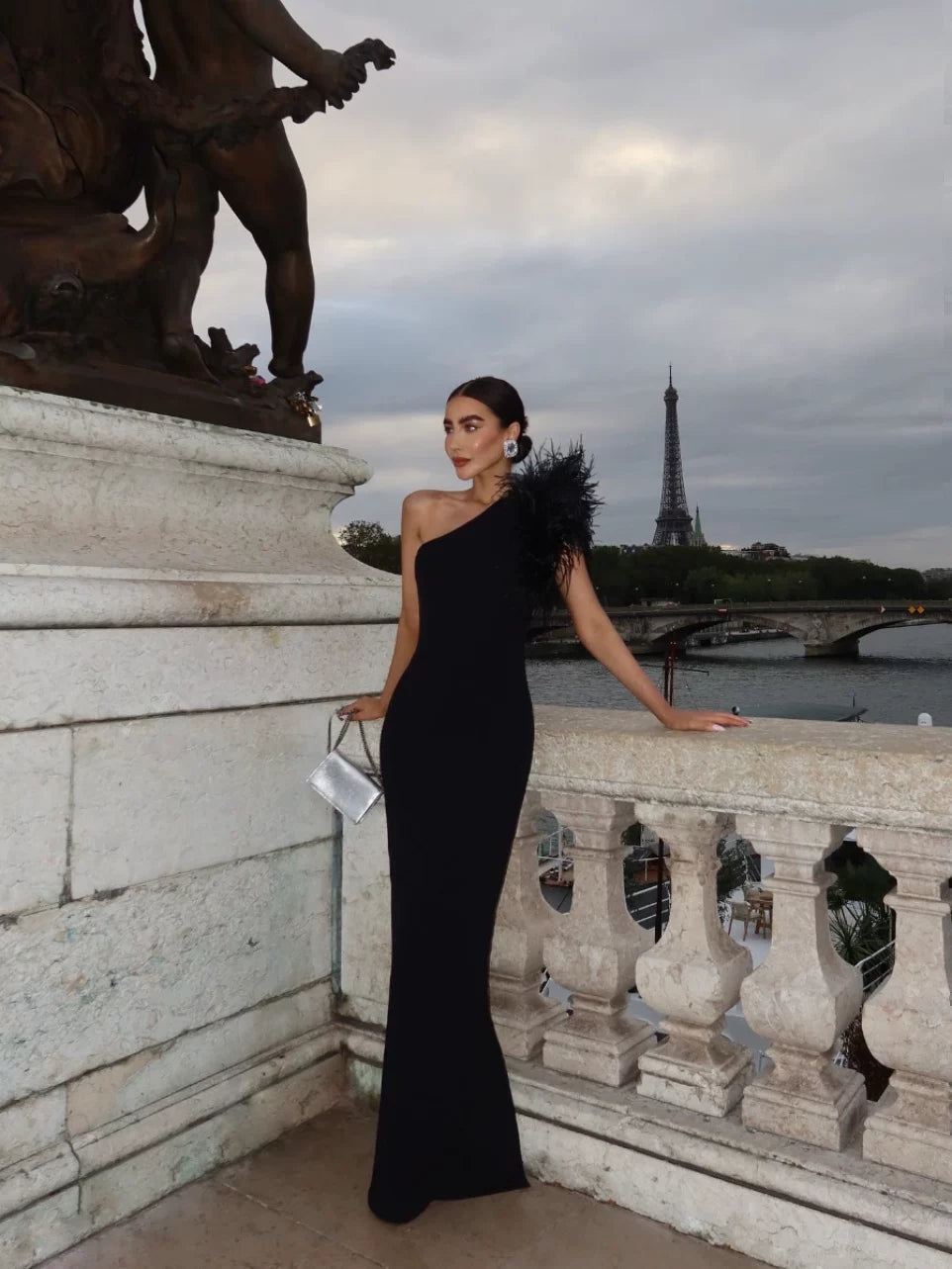 Women's Black Maxi Evening Dress Formal Midi Dress Party Dress Formal Party Wedding Guest Dress
