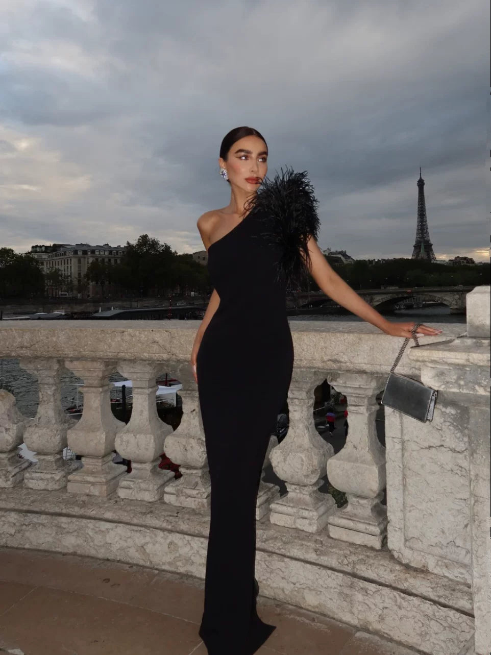 Women's Black Maxi Evening Dress Formal Midi Dress Party Dress Formal Party Wedding Guest Dress