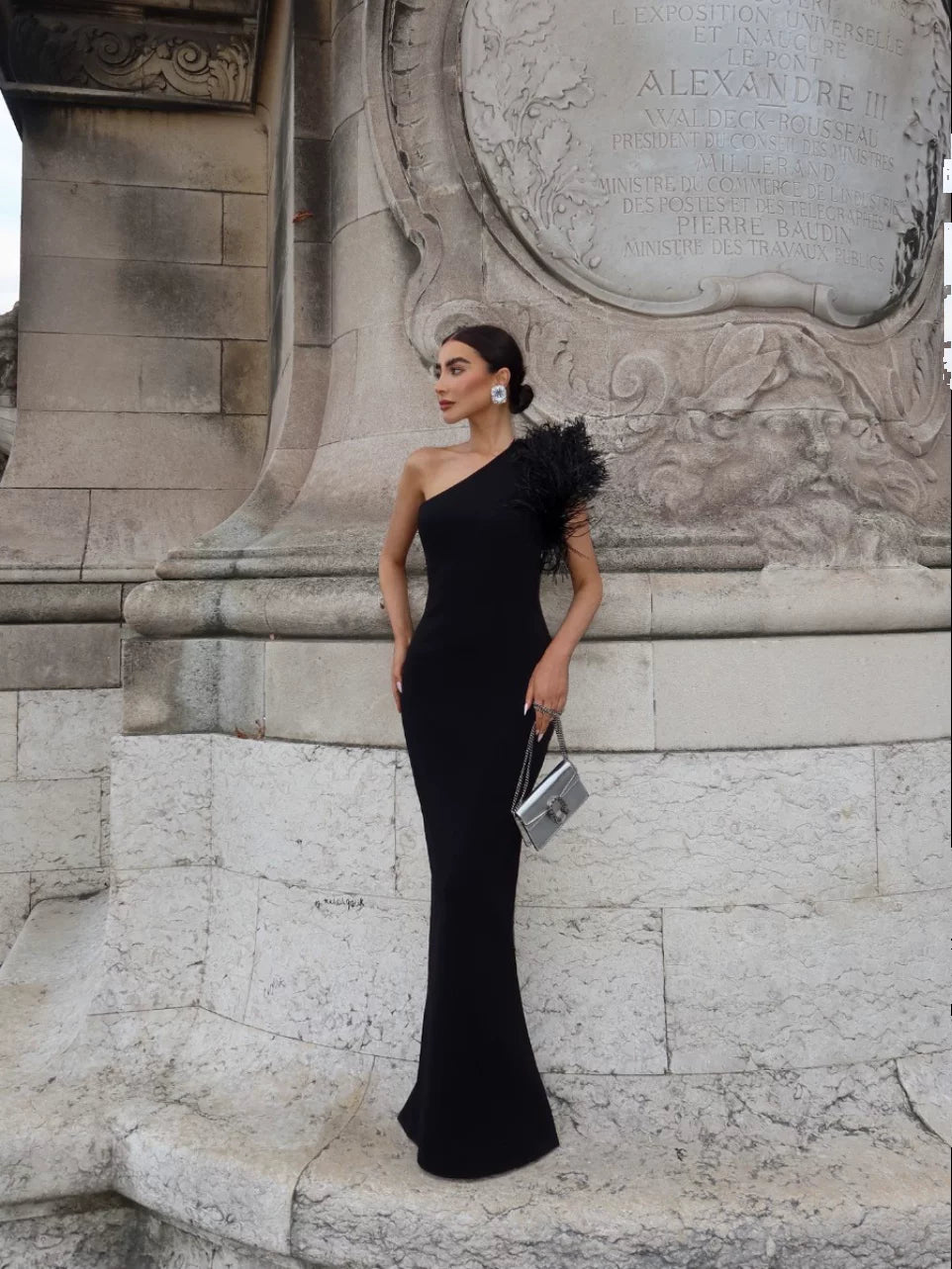 Women's Black Maxi Evening Dress Formal Midi Dress Party Dress Formal Party Wedding Guest Dress