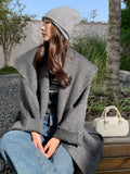 Women's Wool Fall Winter Slim-Fit Longline Midi Coat Wrap for Cold Weather Travel Office Holiday Date Night