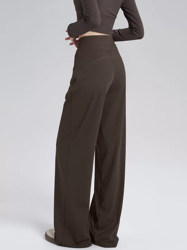 Women's Fall Winter Draped Slim-fit Yoga Leggings High-waisted Stretch Gym Travel Everyday Slimming Weekend