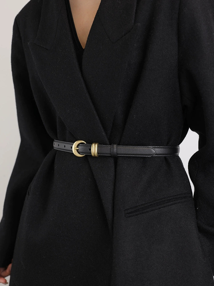 Women's Heavy-duty Leather Everyday Jeans Belt for Date Night Gift Party Premium Designer Office Vacation