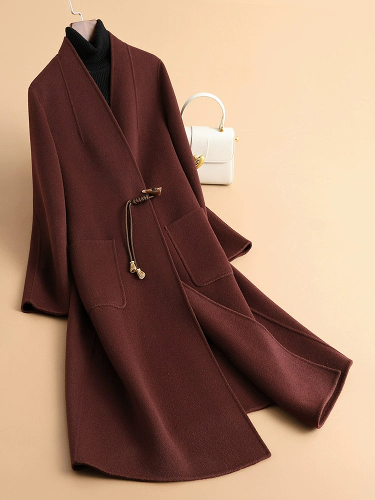 Women's Fall Winter Longline Petite Midi Coat for Cold Weather Travel Office Spring Holiday