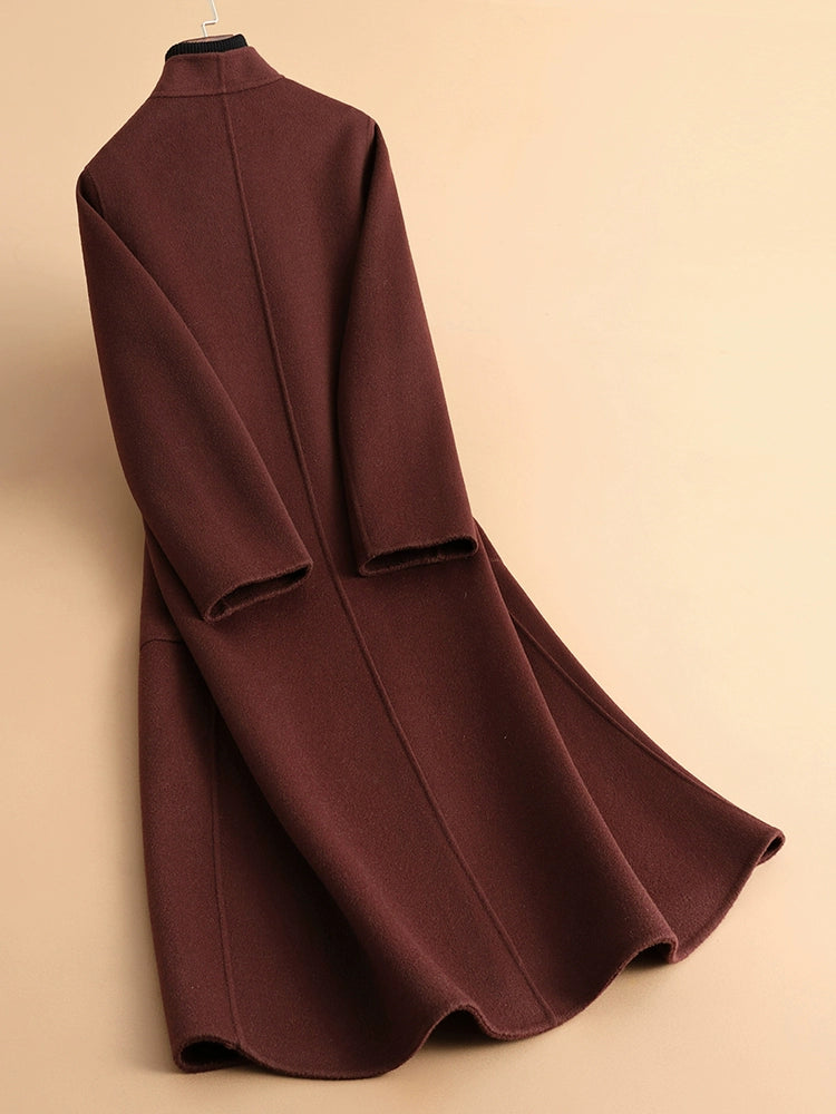Women's Fall Winter Longline Petite Midi Coat for Cold Weather Travel Office Spring Holiday