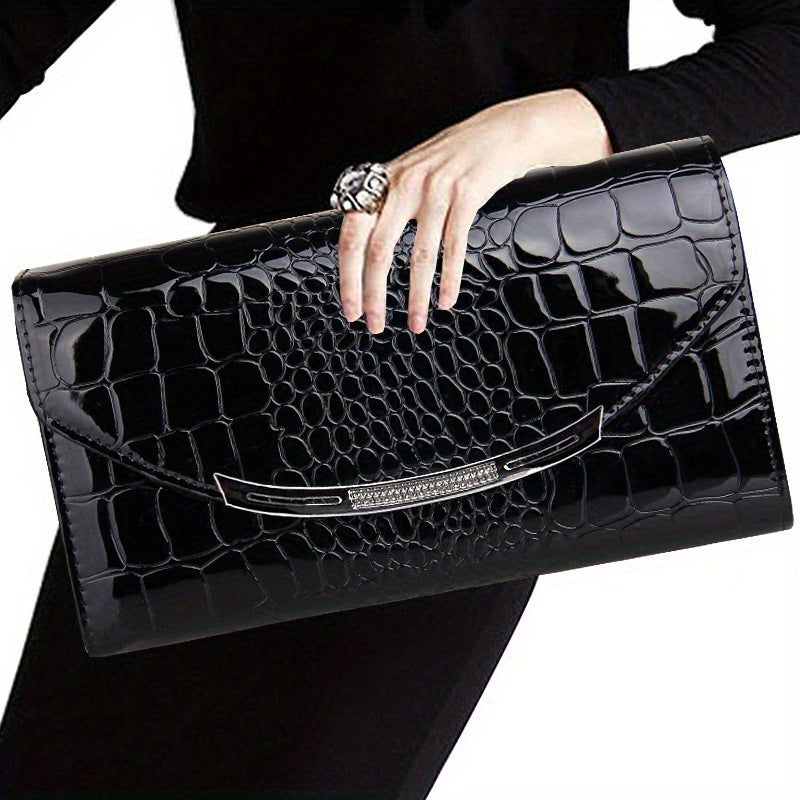 Women's Large-Capacity Patent Leather Bags Handbag for Work and Travel Office School Everyday Date Night