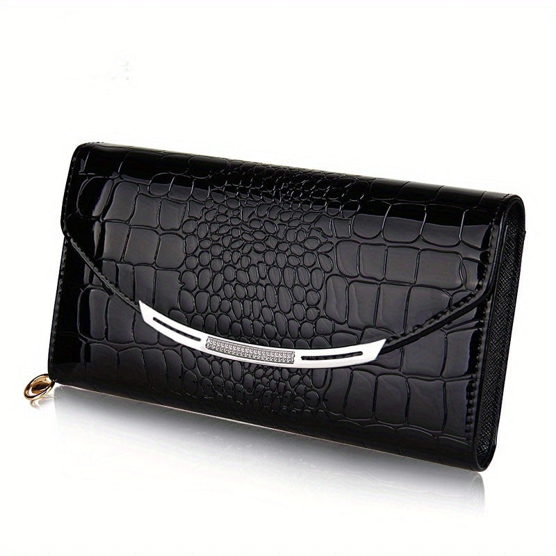 Women's Large-Capacity Patent Leather Bags Handbag for Work and Travel Office School Everyday Date Night