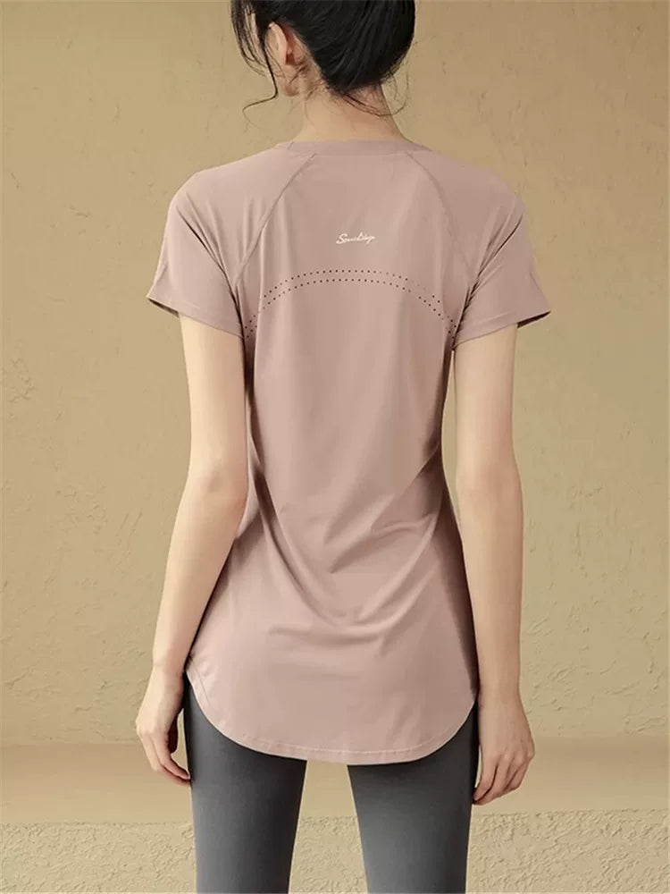 Women's Slim-fit Longline Midi Cropped Yoga Top Stretch Training Gym Top Leggings for Date Night Travel Everyday Slimming Weekend Holiday Party