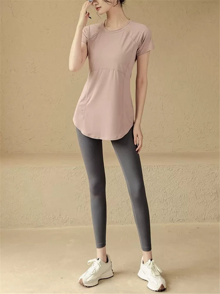 Women's Slim-fit Longline Midi Cropped Yoga Top Stretch Training Gym Top Leggings for Date Night Travel Everyday Slimming Weekend Holiday Party