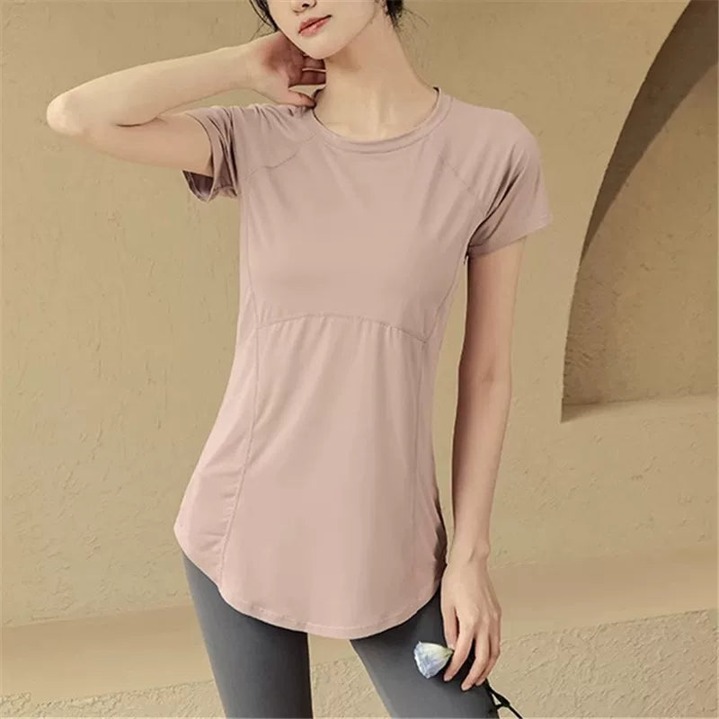 Women's Slim-fit Longline Midi Cropped Yoga Top Stretch Training Gym Top Leggings for Date Night Travel Everyday Slimming Weekend Holiday Party
