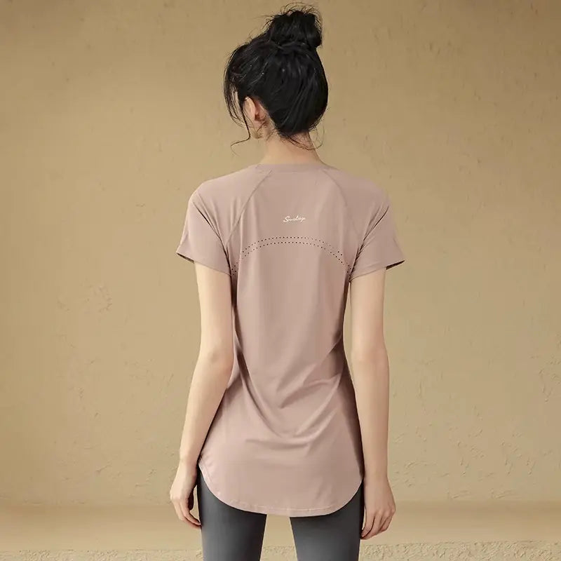 Women's Slim-fit Longline Midi Cropped Yoga Top Stretch Training Gym Top Leggings for Date Night Travel Everyday Slimming Weekend Holiday Party
