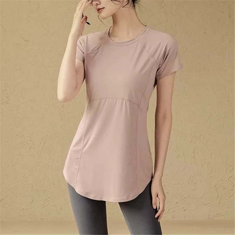 Women's Slim-fit Longline Midi Cropped Yoga Top Stretch Training Gym Top Leggings for Date Night Travel Everyday Slimming Weekend Holiday Party