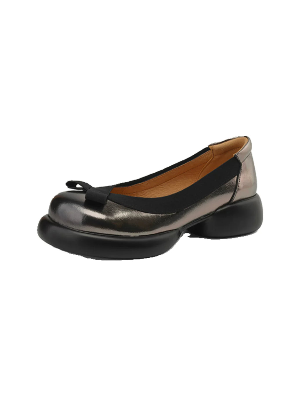 Chunky Sole Leather British-style Oxfords for Women