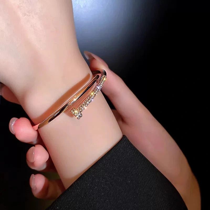 Crystal cuff bracelet by Yoshan
