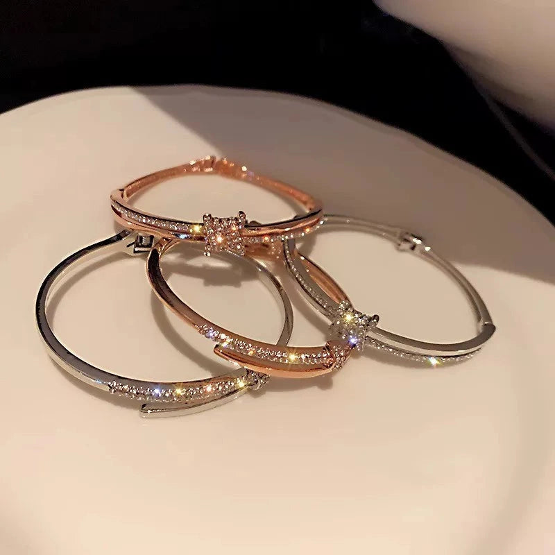 Crystal cuff bracelet by Yoshan, detail view 2
