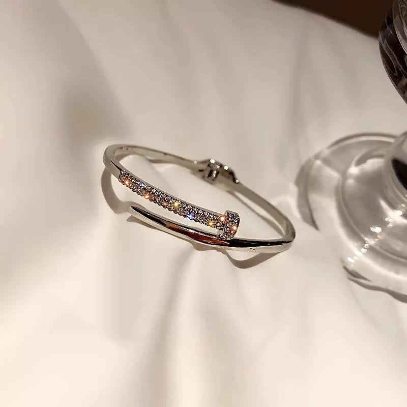 Crystal cuff bracelet by Yoshan, detail view 4