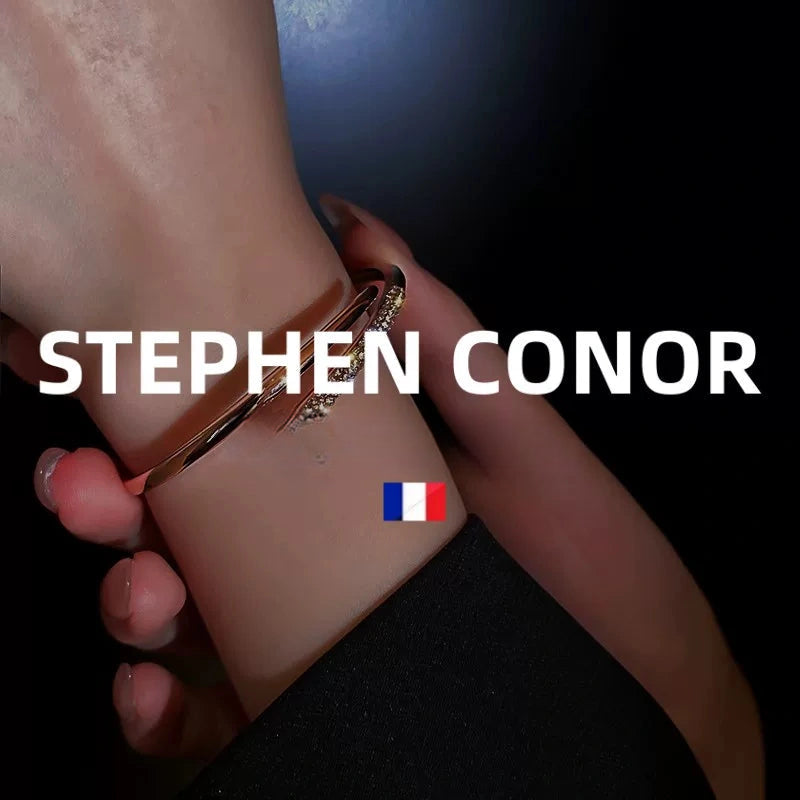 Paris-inspired crystal cuff bracelet by Yoshan
