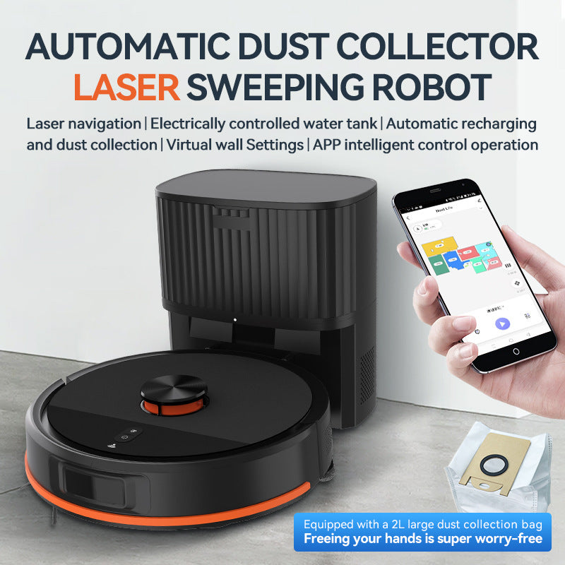 OB17 Laser Navigation Self-Emptying Robot Vacuum and Mop for Hard Floors and Low Pile Carpet
