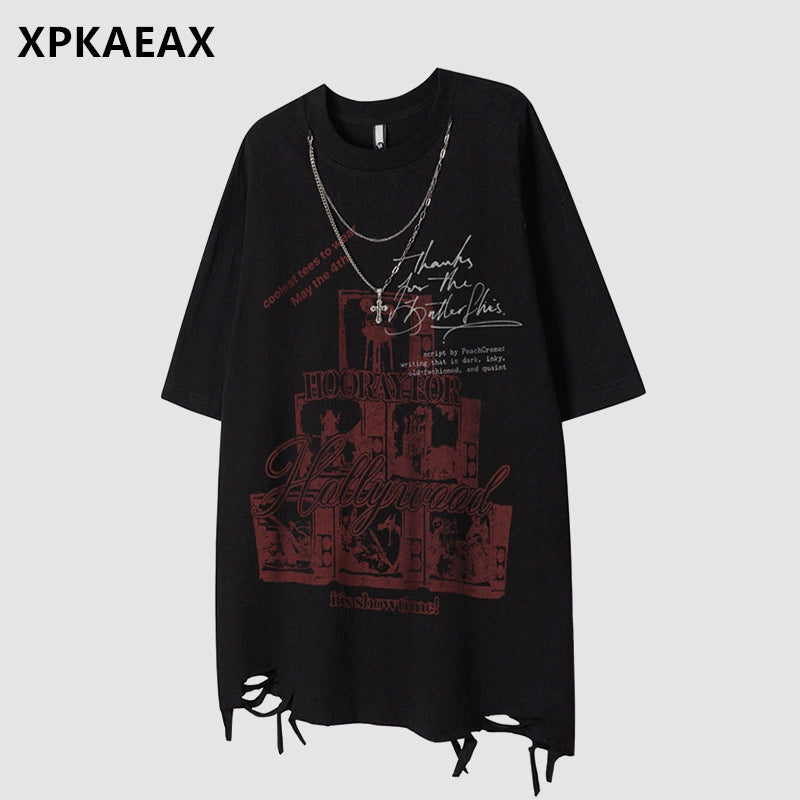 Women's Cropped Dark T-Shirt Casual Tee for Date Night Streetwear Everyday Wear Summer Weekend