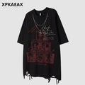 Women's Cropped Dark T-Shirt Casual Tee for Date Night Streetwear Everyday Wear Summer Weekend