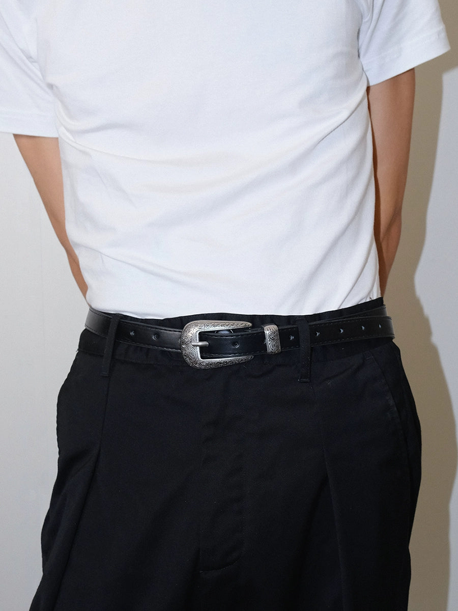 Women's American-style Embossed Skinny Baroque Waist Belt Gift Party Versatile Designer