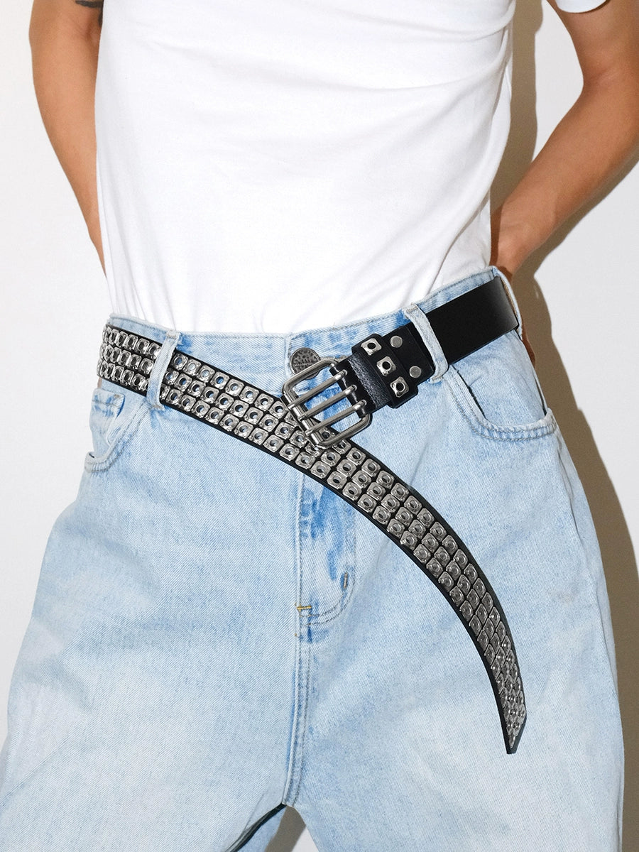 Women's Y2k Punk Studded No-hole Belt Waist Gift Party Everyday Wear Designer Versatile