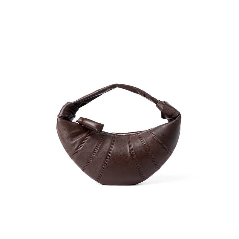 Women's Leather Dumpling Bag Crossbody Purse for Travel and Sightseeing Everyday Casual Streetwear Date Night Office
