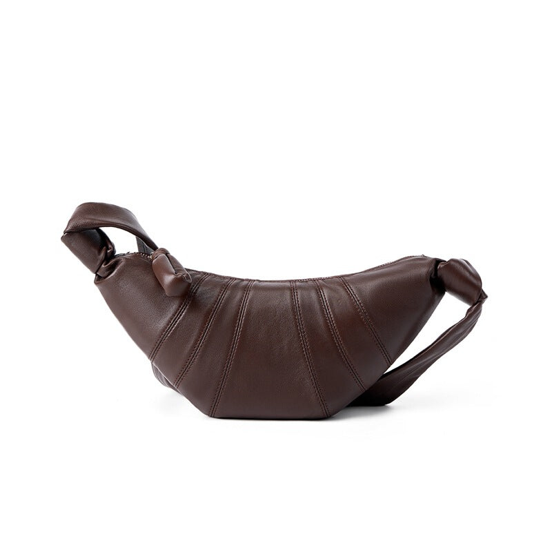 Women's Leather Dumpling Bag Crossbody Purse for Travel and Sightseeing Everyday Casual Streetwear Date Night Office