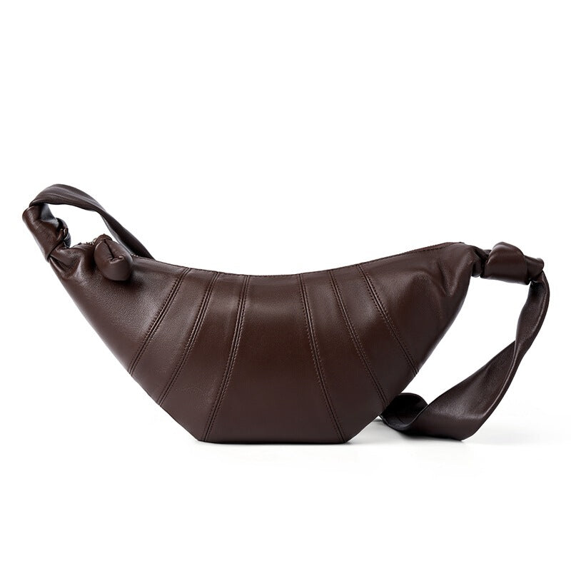 Women's Leather Dumpling Bag Crossbody Purse for Travel and Sightseeing Everyday Casual Streetwear Date Night Office