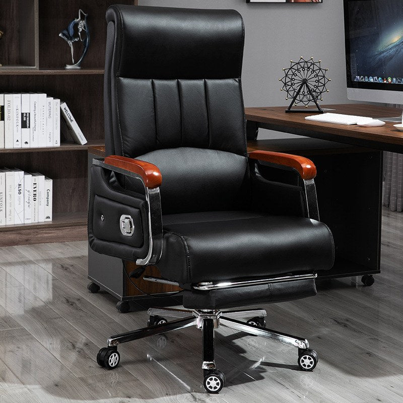 JY Classic Reclining PU Leather Executive Chair Executive Office Chair for Home Office Study Desk and Long Sitting Sessions