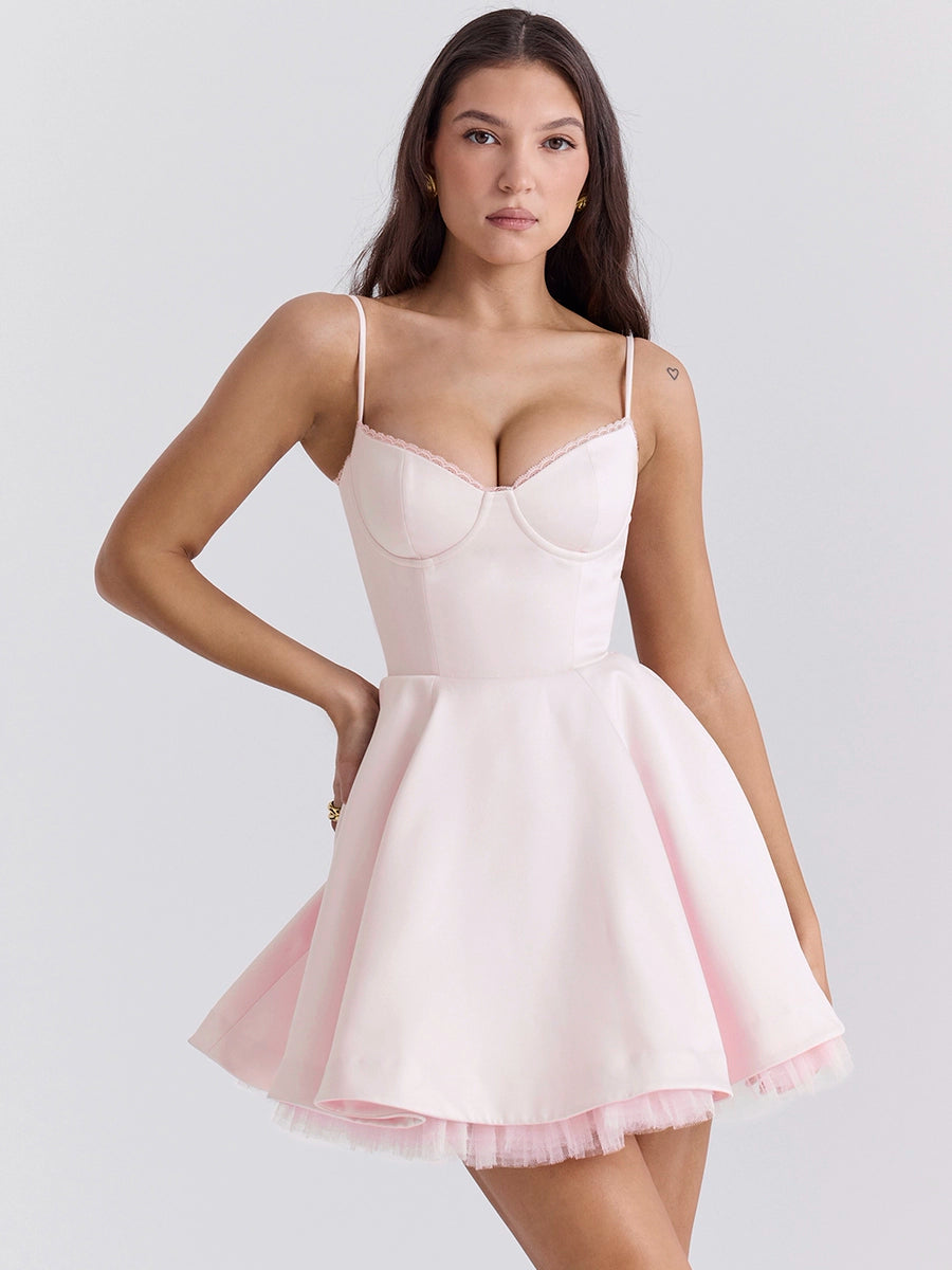 Women's Slim-Waist A-Line Retro Evening Dress Formal Midi Dress for Black Tie Wedding Guest Cocktail Party Prom Date Night