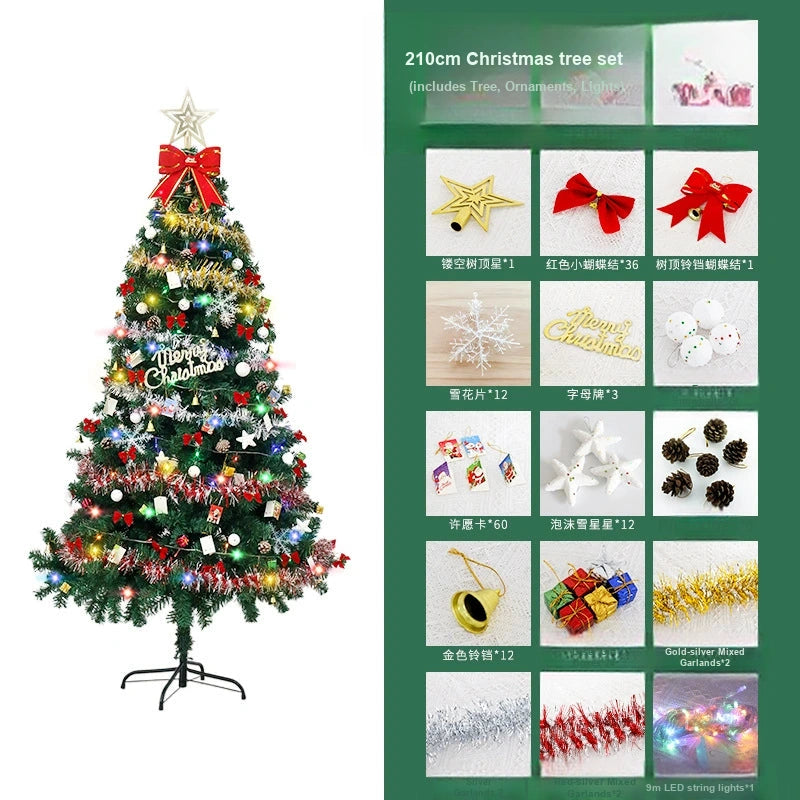 210 cm green tree set
