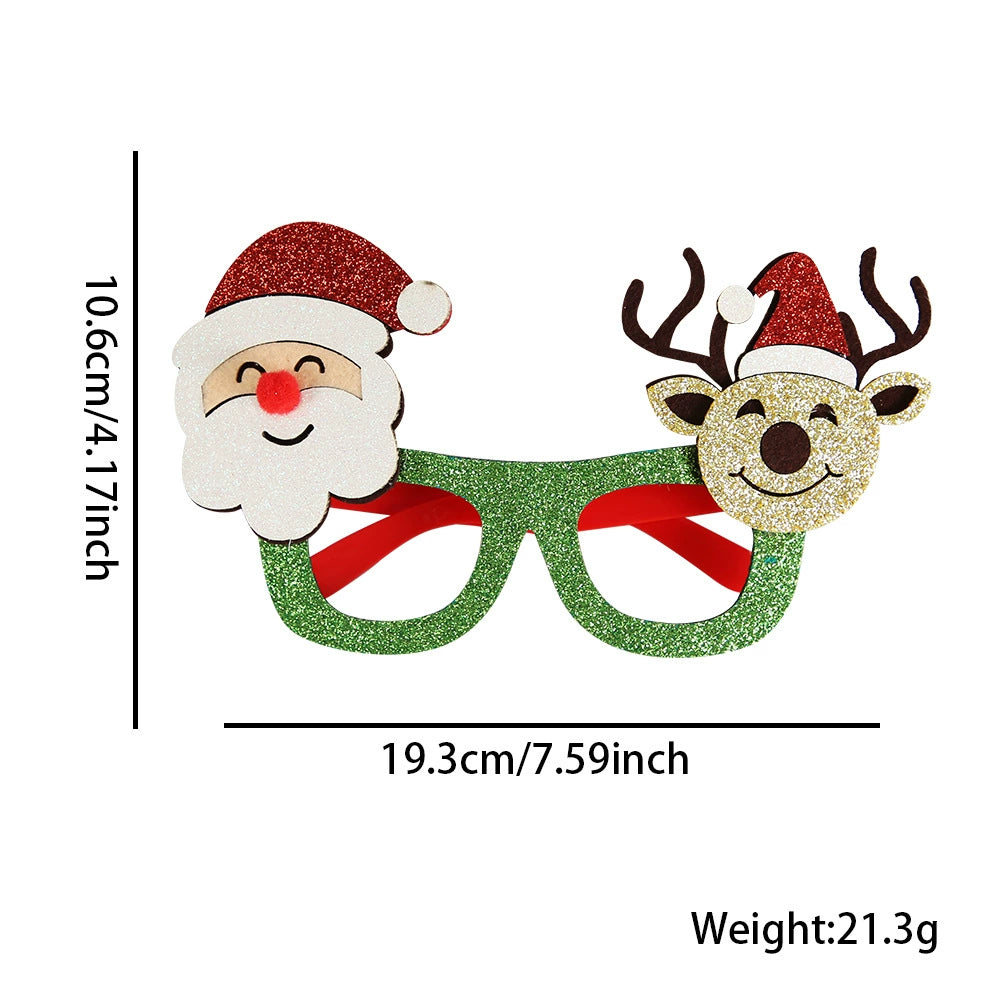 Santa reindeer green glasses