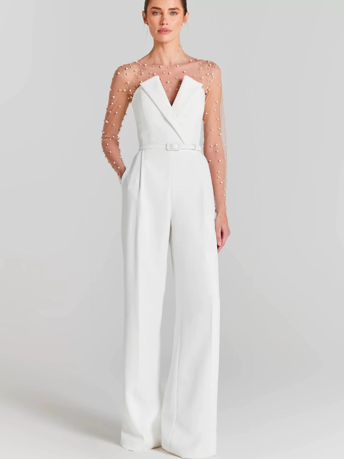 Women's White Breathable Mesh Long Sleeve Casual Evening Dress Formal Midi Dress Party Dress Formal Party Wedding Guest Dress