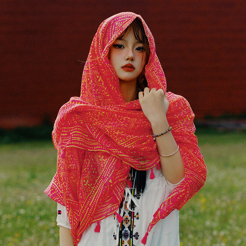 Women's Ethnic Knit Shawl Gift Office Travel Evening Scarf Fashion Wrap Pashmina