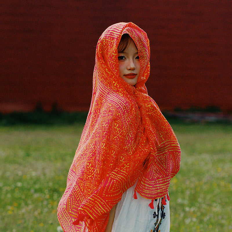 Women's Ethnic Knit Shawl Gift Office Travel Evening Scarf Fashion Wrap Pashmina