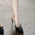 Black - 6 cm - mule sandals photo