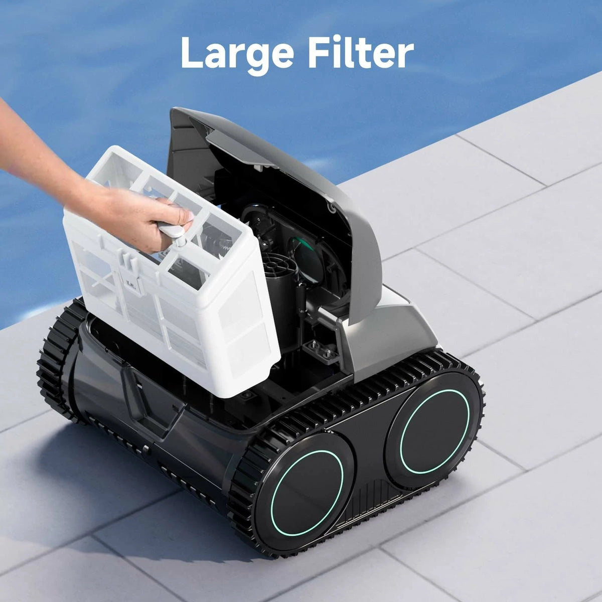 WYBOT C1 Robotic Pool Cleaner Gray for Inground and Above Ground Home Swimming Pools