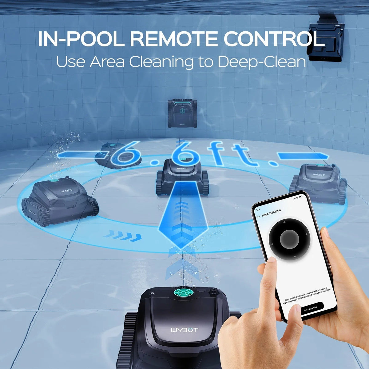 WYBOT S2 Solar Vision with Charging Dock Robotic Pool Cleaner for Inground and Above Ground Home Swimming Pools