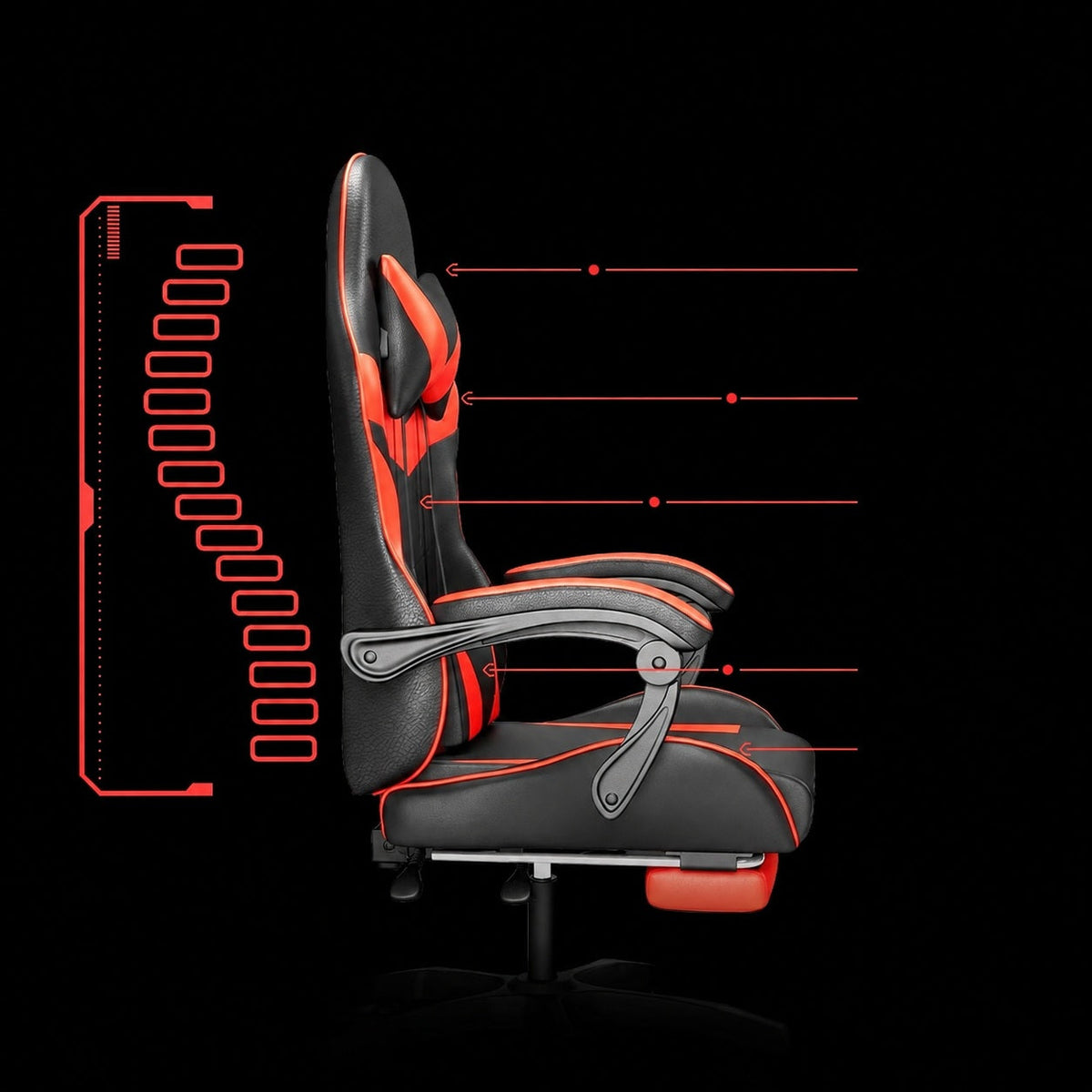 JY 1069 Massage Reclining Gaming Chair for Home Office Study Desk and Long Sitting Sessions