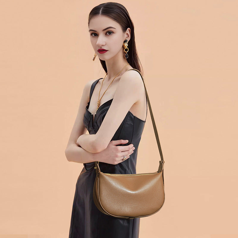 Women's Large-capacity Leather Dumpling Bag Crossbody Purse for Travel and Sightseeing Everyday Casual Streetwear Premium Date Night Office