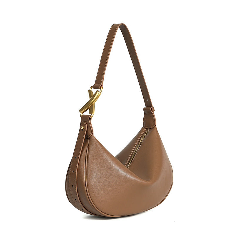 Women's Large-capacity Leather Dumpling Bag Crossbody Purse for Travel and Sightseeing Everyday Casual Streetwear Premium Date Night Office