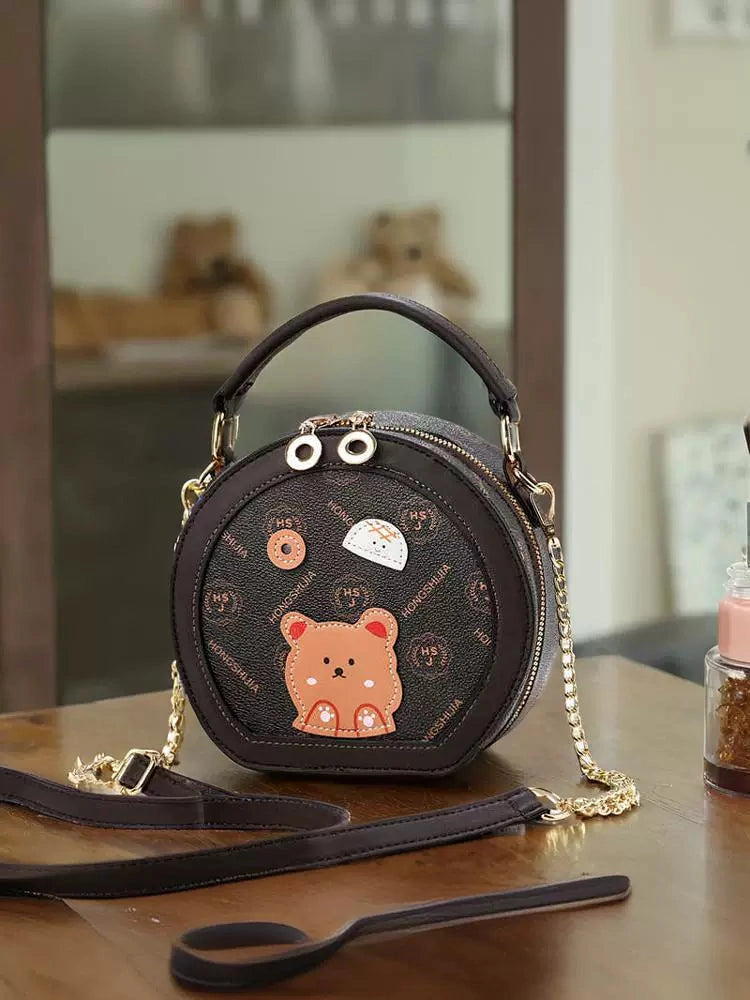 Women's Cartoon Round Cake Bag Cute Crossbody Purse Work Travel Everyday Purse Everyday Fashion Style for Women
